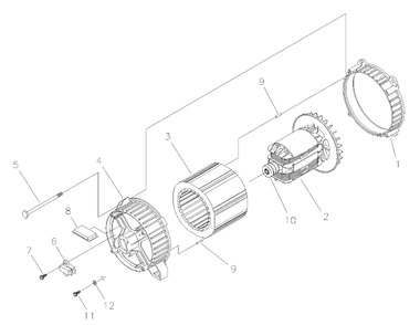 Alternator (197934) Diagram and Parts List for 030244-01  Briggs and Stratton Generator